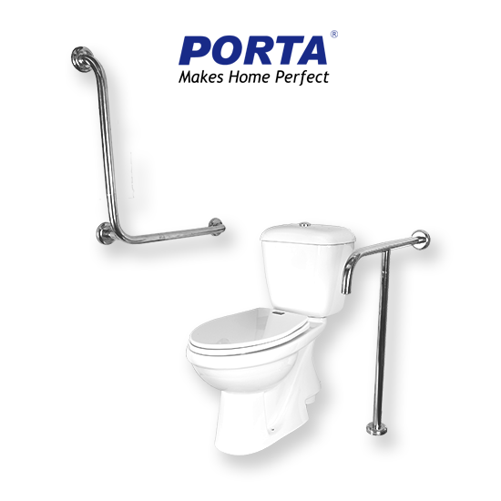 Porta S Handicap Rail For Commode, Handicap Handrails For Bathroom
