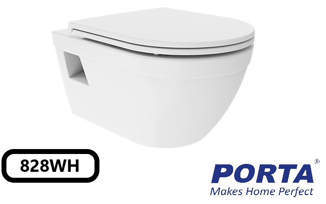 Porta Wall Hang Commode Model: 828WH (White)