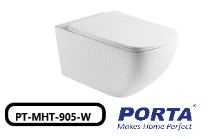 Porta Wall Hang Commode Model: MHT 905WH (White)