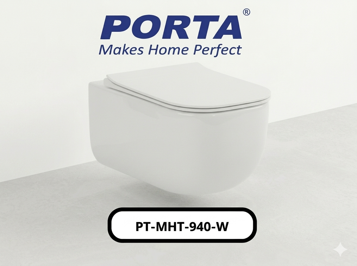 Porta Wall Hang Commode Model: 940W (White)