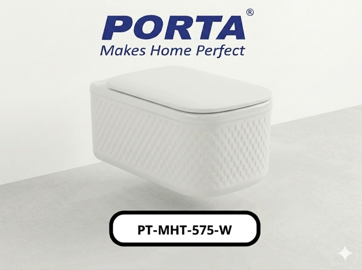 Porta Wall Hang Commode Model: 575W (White)