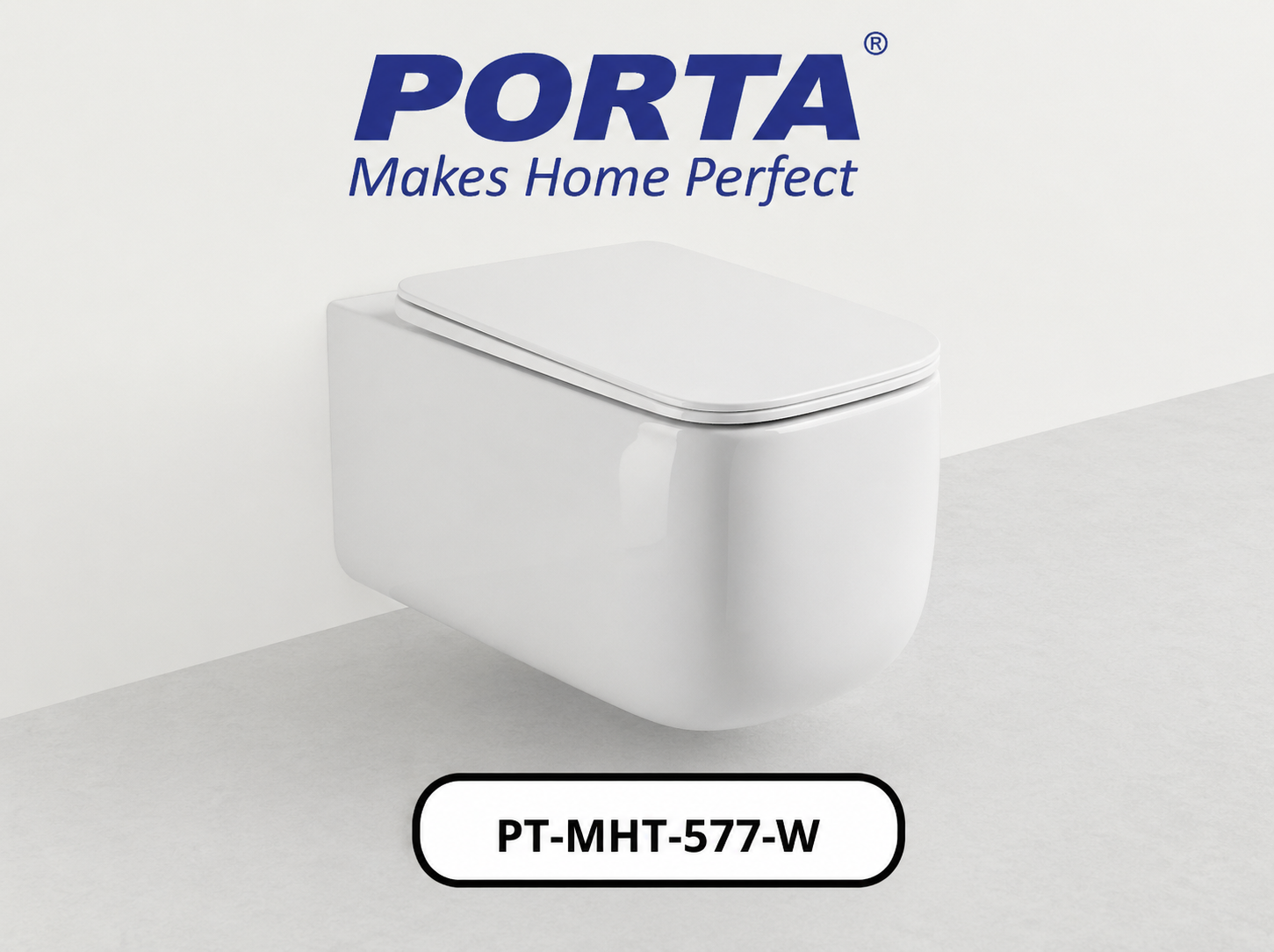 Porta Wall Hang Commode Model: 577W (White)