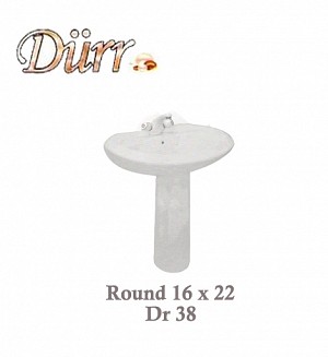 Durr Round Basin & Pedestal Size:16x22 Model:(Dr 38)